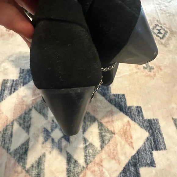 Dingo Victoria Black Western Boots with Turquoise Embroidery sz 9.5 - Picture 6 of 9